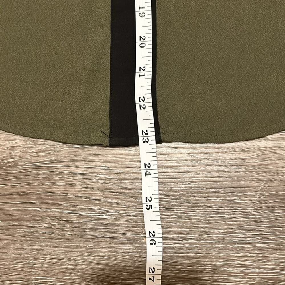 Metaphor - Sleeveless Olive Blouse by Metaphor, Size Small - Picture 4 of 8